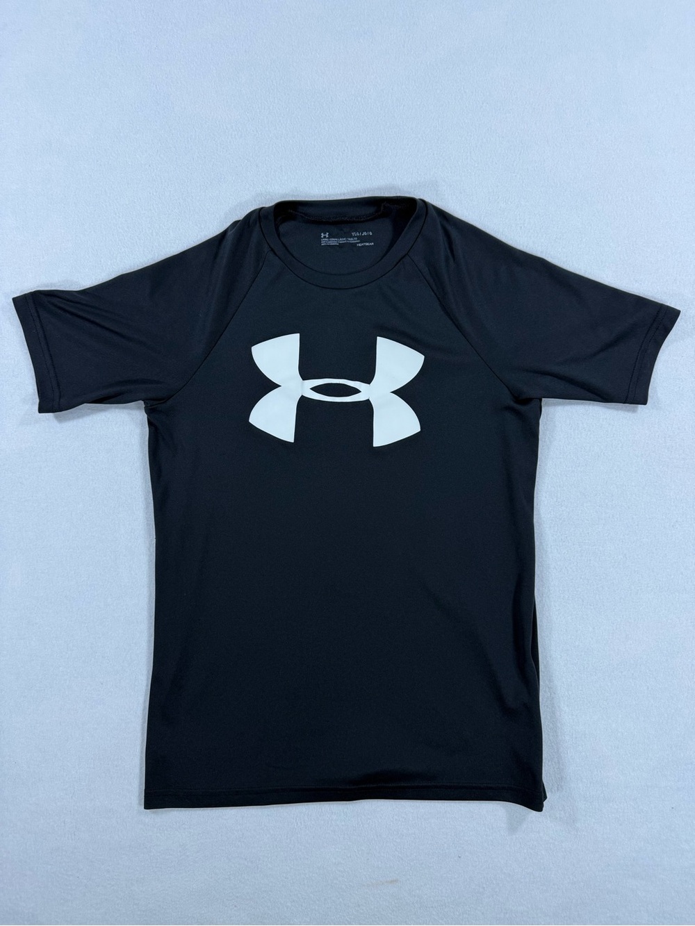 Under Armour Boys' Black Logo Performance Active Short Sleeve T Shirt Size Large